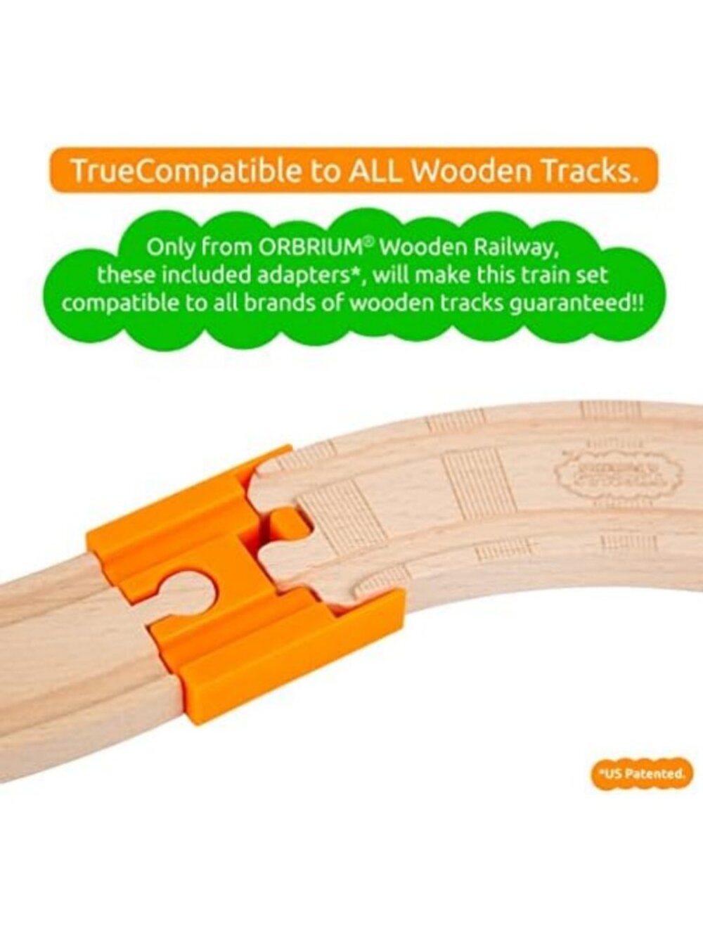 Multi-Level 110-Piece Wooden Train Track Expansion Pack with Stackable Risers - Picture 3 of 6